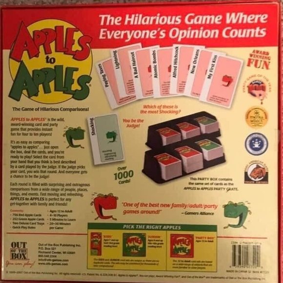 🍎 "Apples to Apples” Party Box: The Game of Hilarious Comparisons! 🍏 - Picture 8 of 9